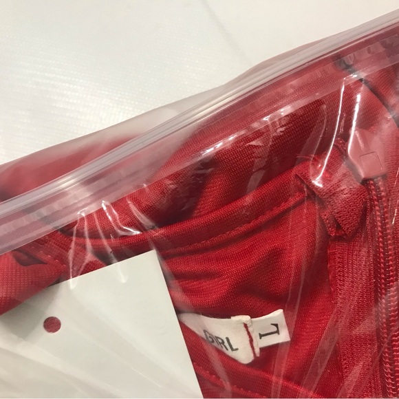 METAMORPHOSIS Girl Women’s Red Dress Size L Pleated Sleeve Work Career - Picture 6 of 6